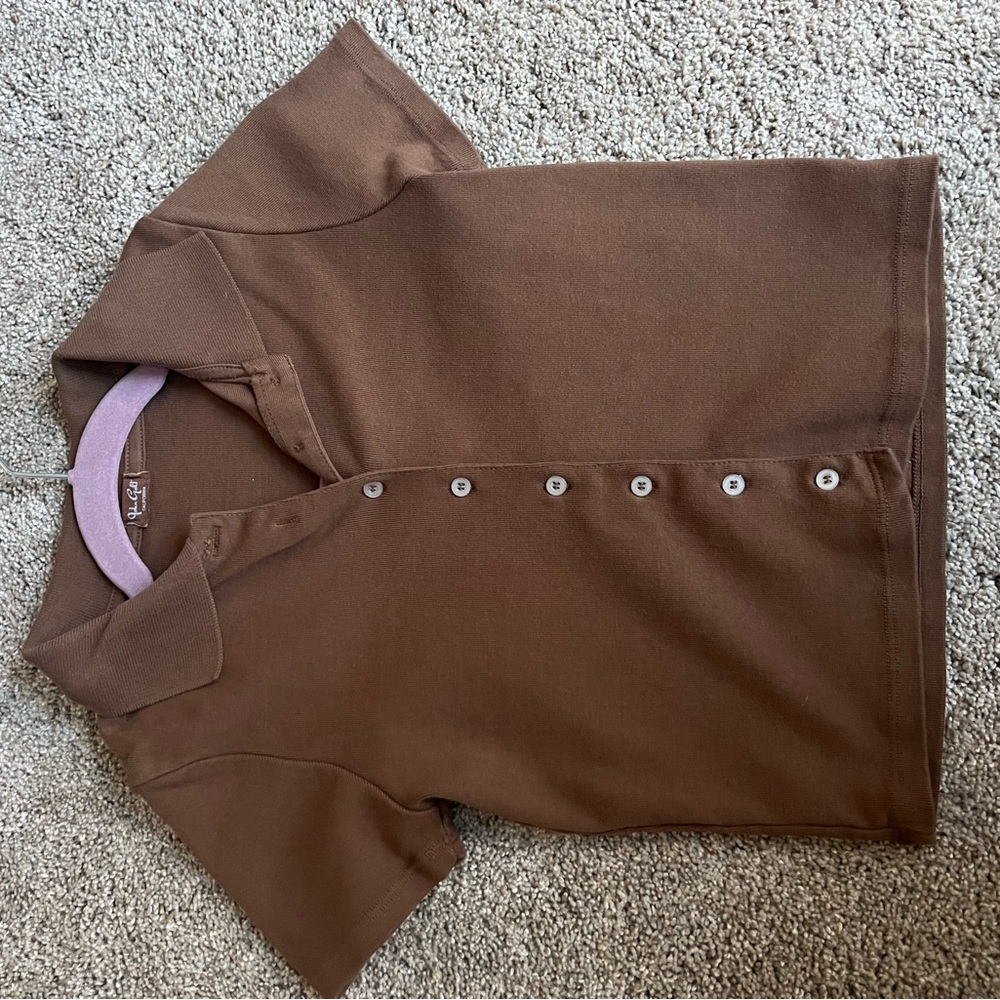 small fitted collared t shirt